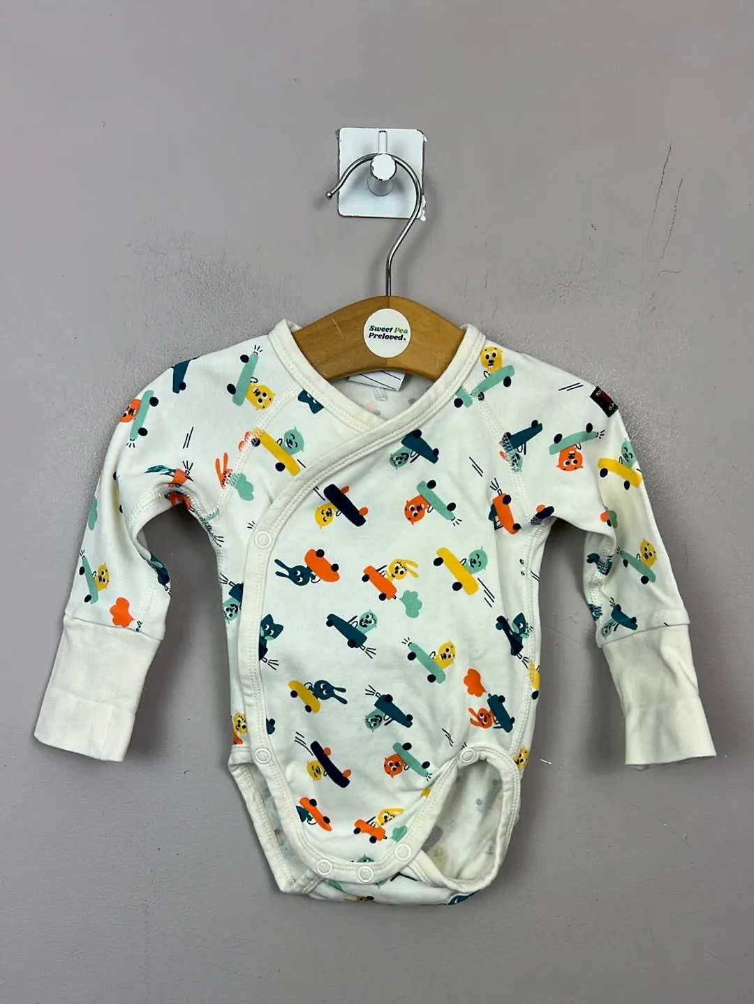 0-1m Polarn O. Pyret Busy Bunnies Bodysuit