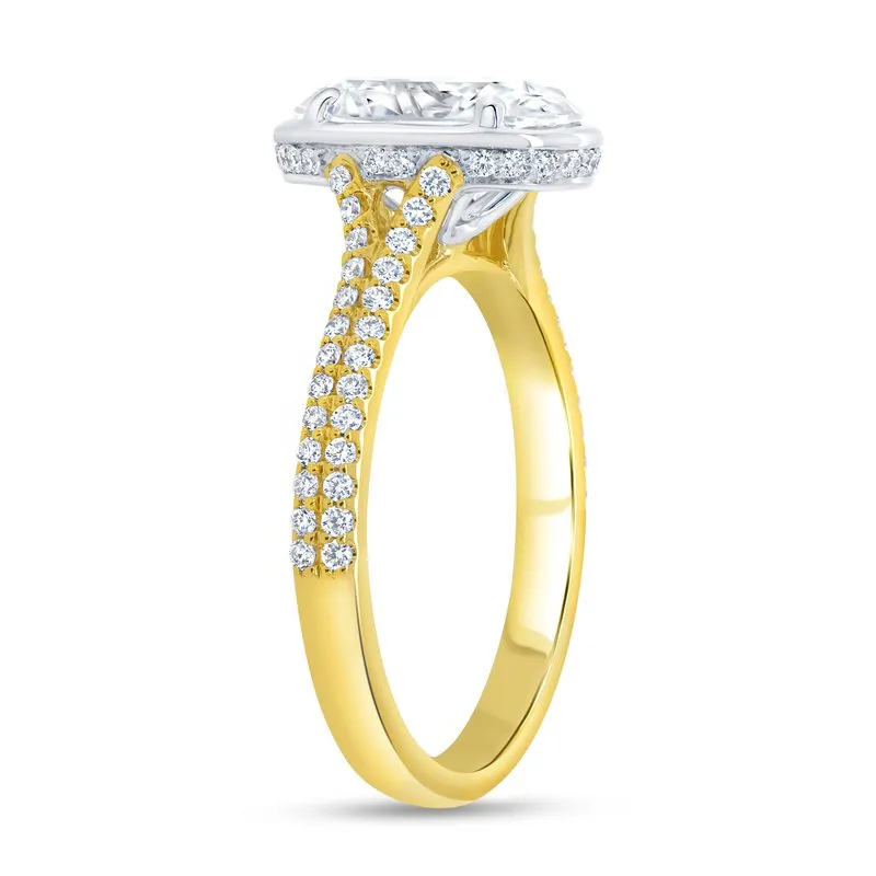 0.36ctw Oval Halo Engagement Ring