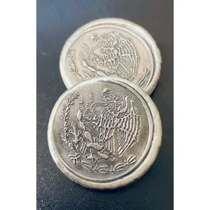 1 Troy Oz. "Mexico Coat of Arms" Round .999 Fine Silver
