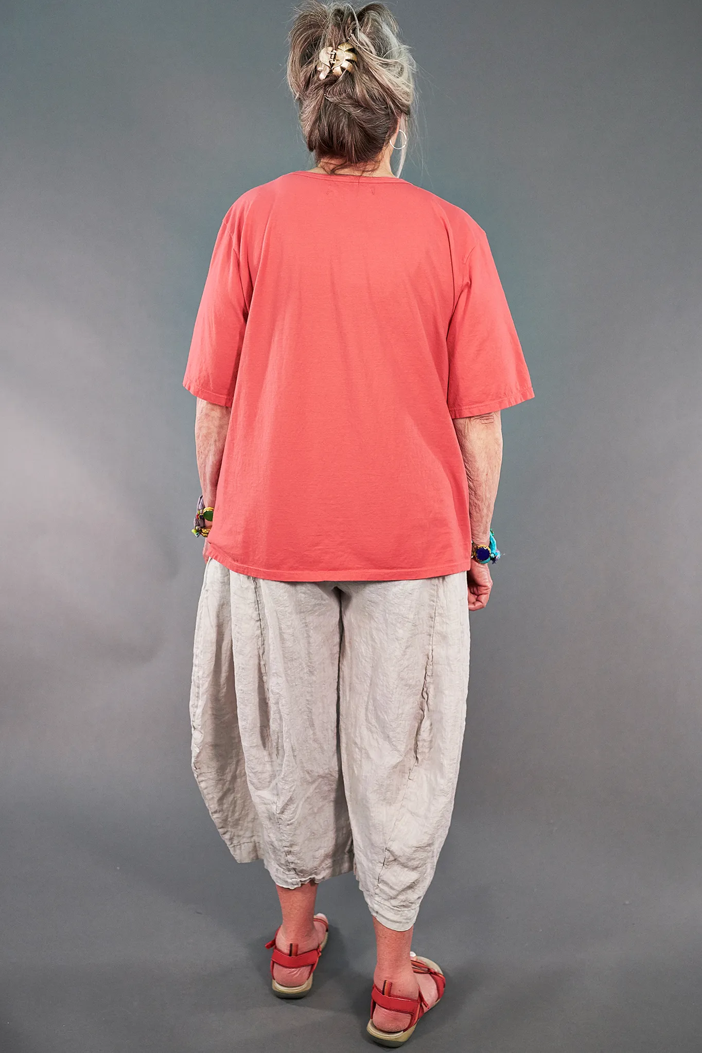 1144-s/s Simple Tee Coral-P