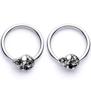 14 Gauge 5/8 Elephant BCR Captive Nipple Ring Set