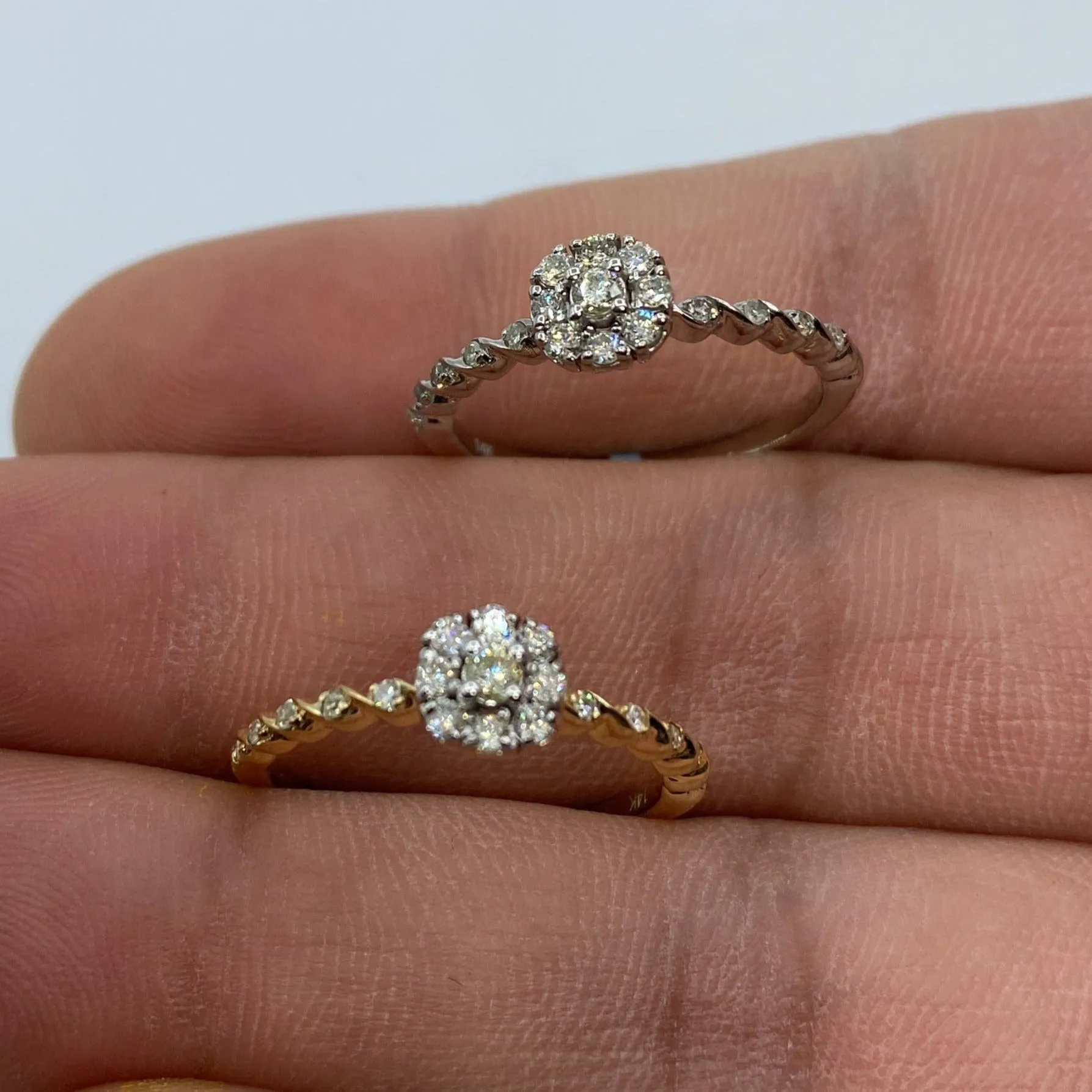 14K Elegant Bloom Diamond Engagement Ring