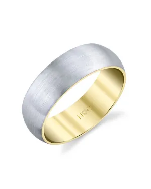 14K Mens Two Tone Engravable Cigar Band