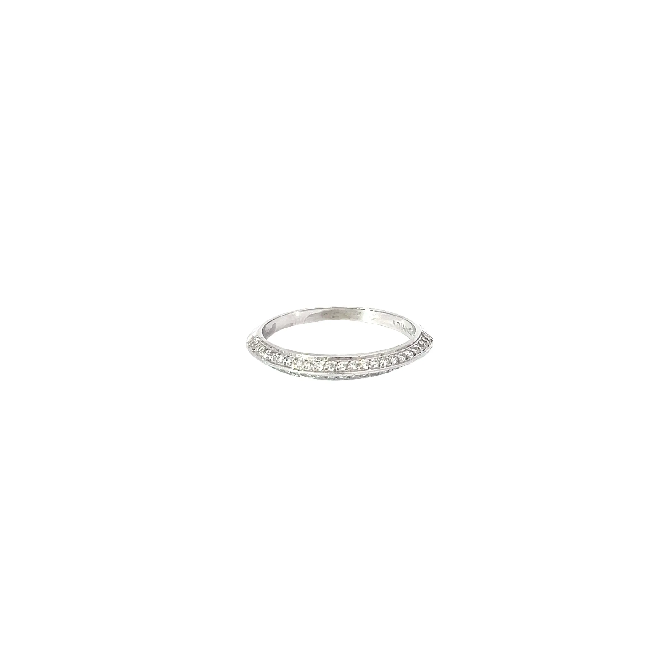14k White gold .30ct G SI1  Round diamond wedding ring