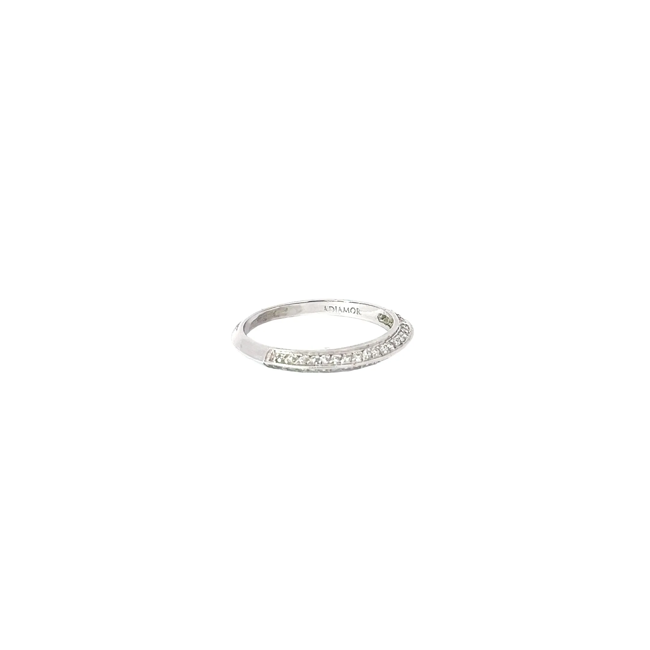14k White gold .30ct G SI1  Round diamond wedding ring