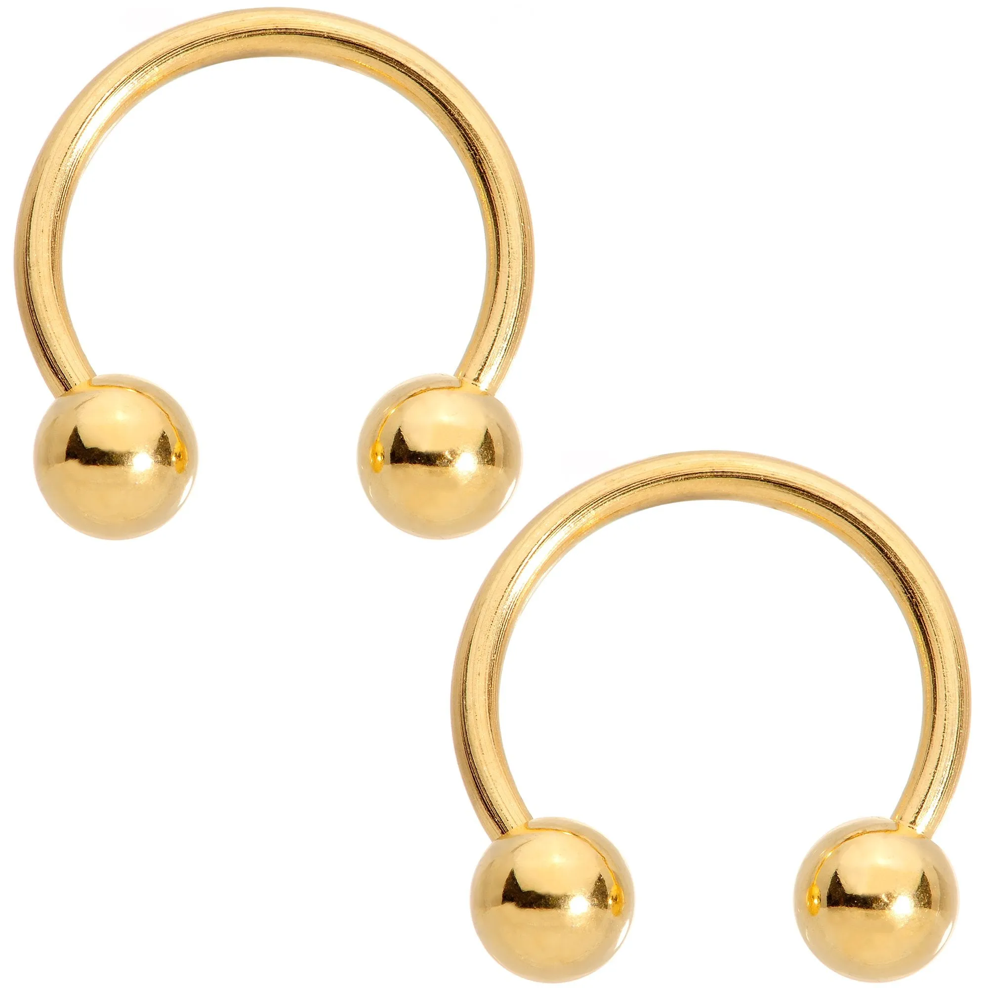 16 Gauge 3/8 Color Variety Horseshoe Curved Barbell Set of 8