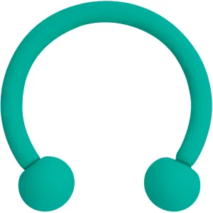 16 Gauge 3/8 Totally Teal Matte Horseshoe Circular Barbell