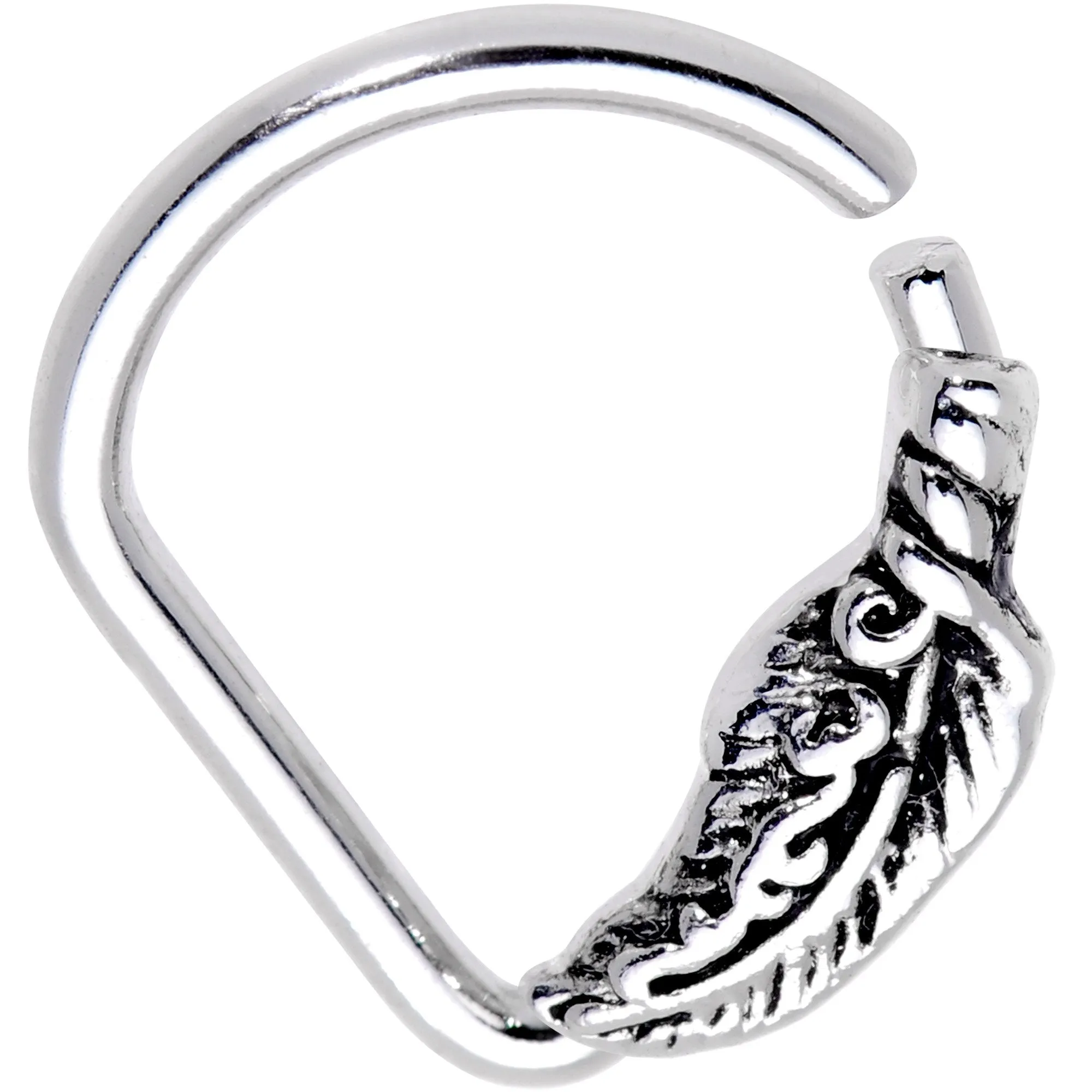 16 Gauge 5/16 Feather Flow Ellipse Septum Ring