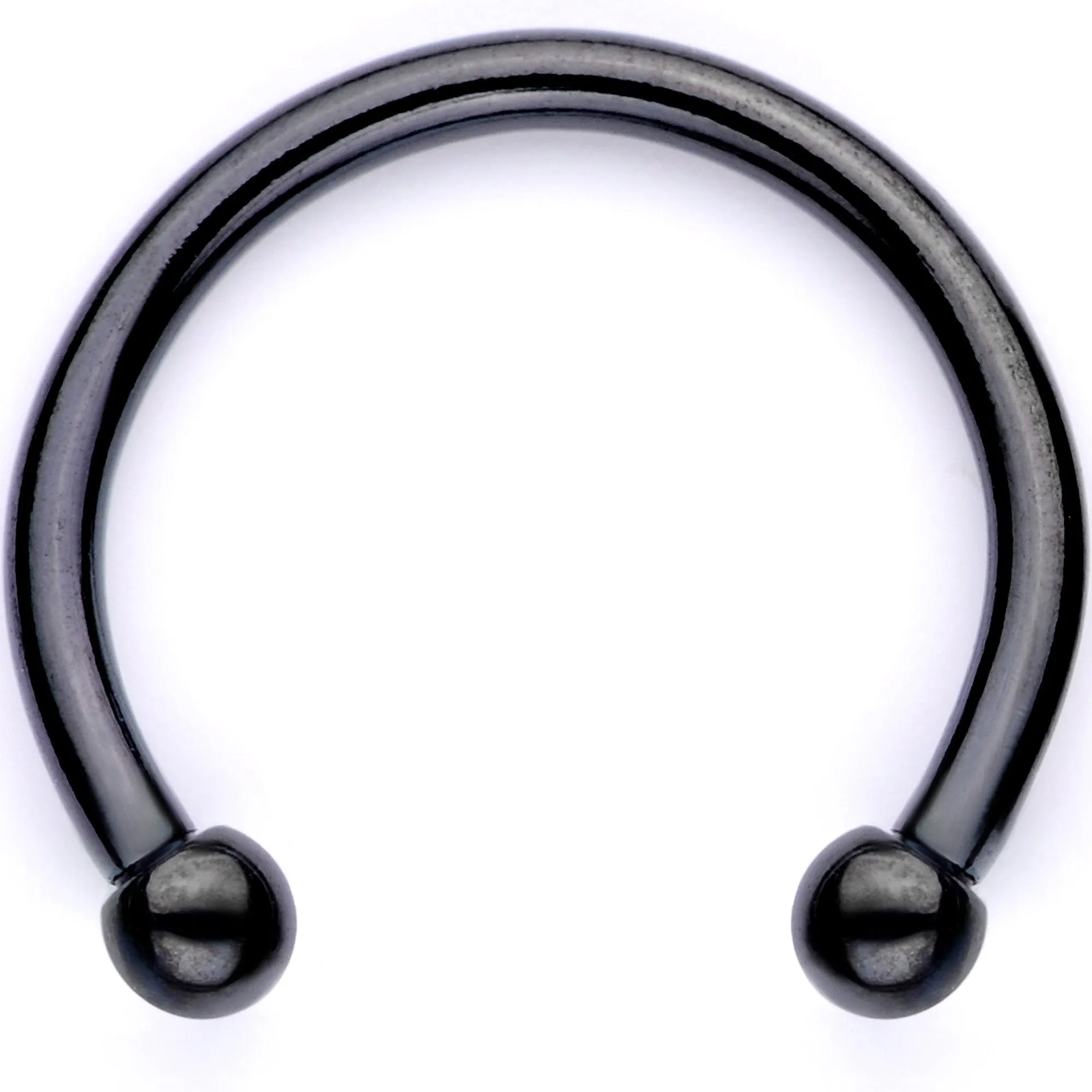 16 Gauge Pink Faux Opal Black Anodized Twisted Horseshoe Clip On Fake Septum Ring Set