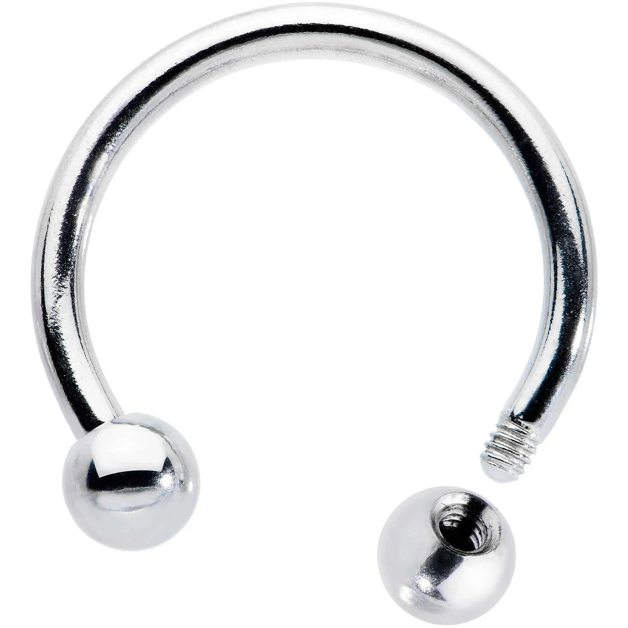 16 Gauge STEEL HORSE SHOE Circular Barbell 3/8 3mm