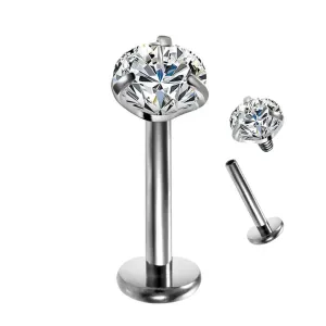 16G CZ Titanium Labret and Monroe Stud