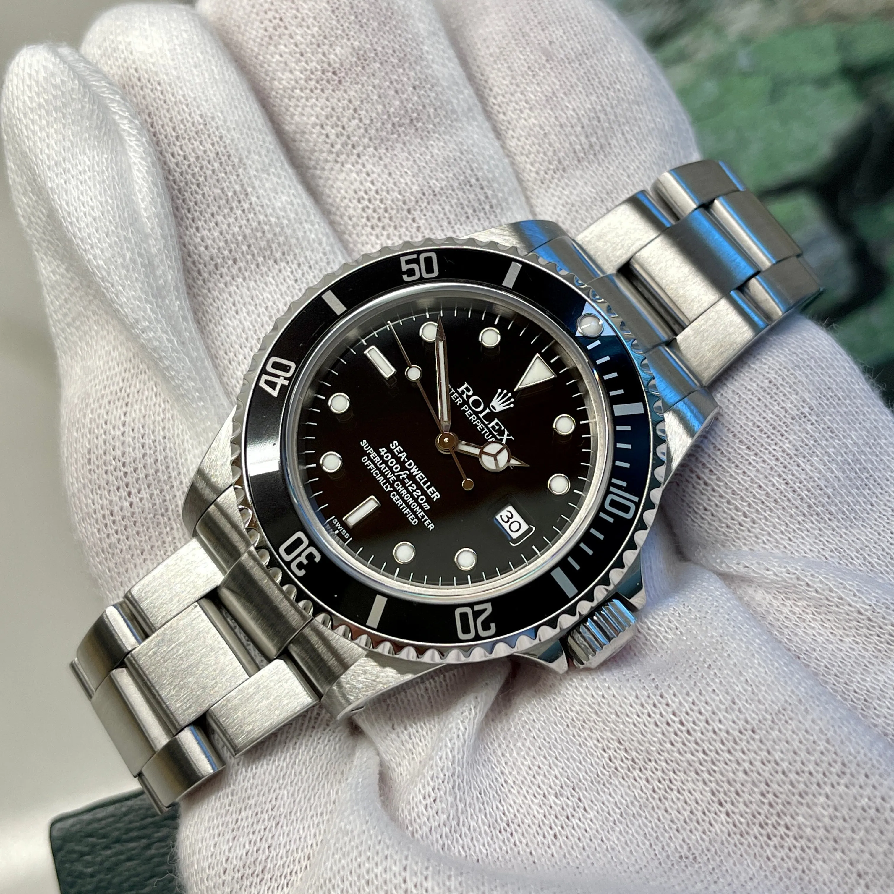 1999 Rolex Sea Dweller 16600 Swiss Only Stainless Steel Oyster Automatic Wristwatch Box Papers