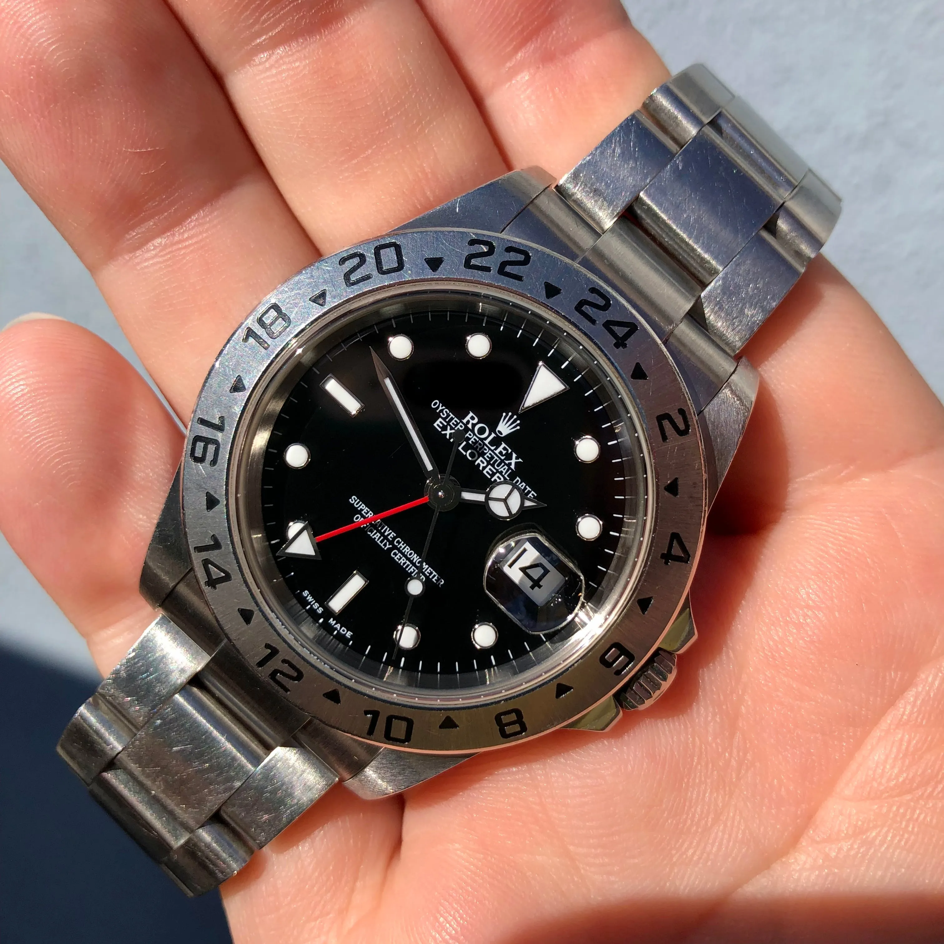 2005 Rolex Explorer II 16570 Black Dial Steel Oyster Wristwatch with Box and Papers
