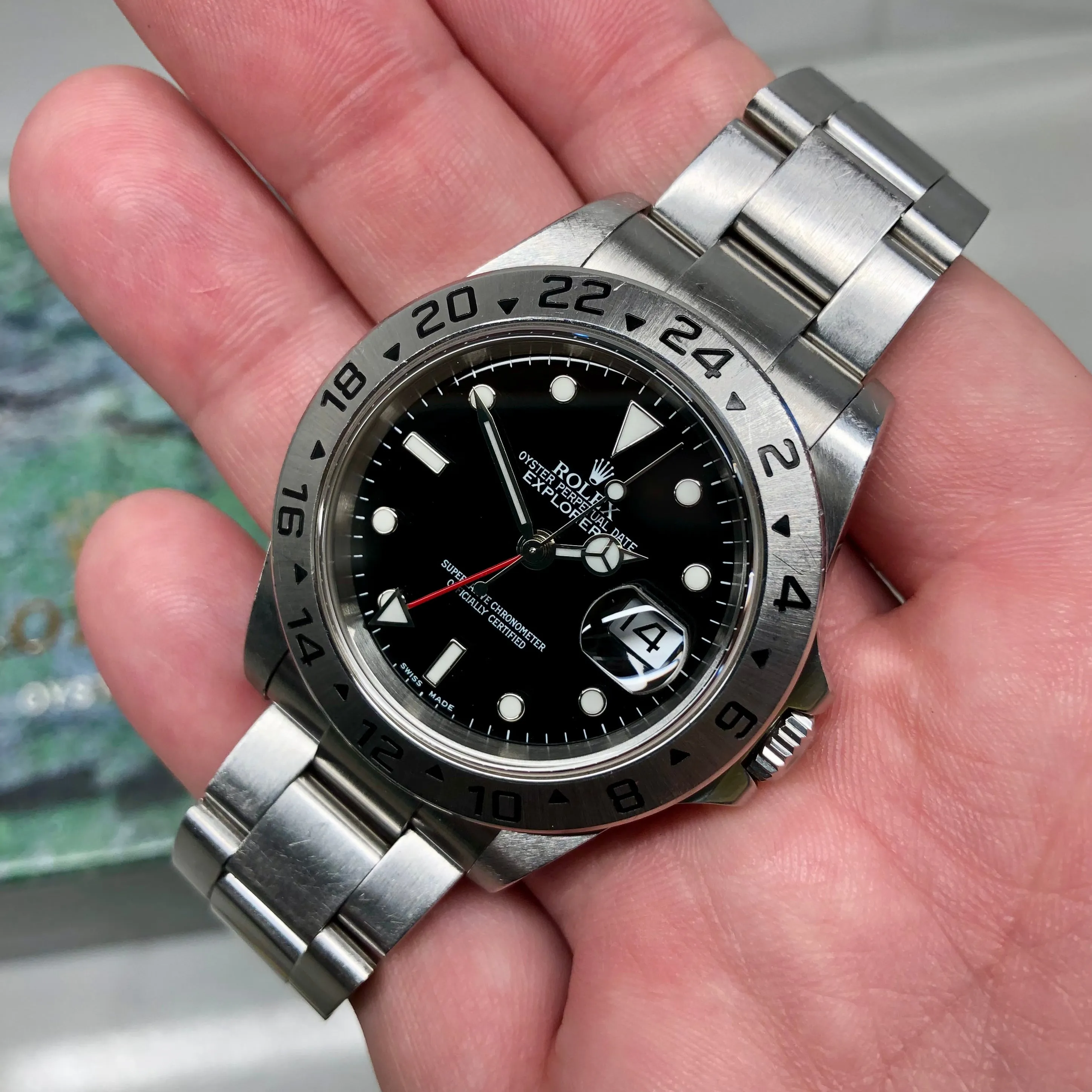 2005 Rolex Explorer II 16570 Black Dial Steel Oyster Wristwatch with Box and Papers