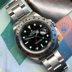 2005 Rolex Explorer II 16570 Black Dial Steel Oyster Wristwatch with Box and Papers