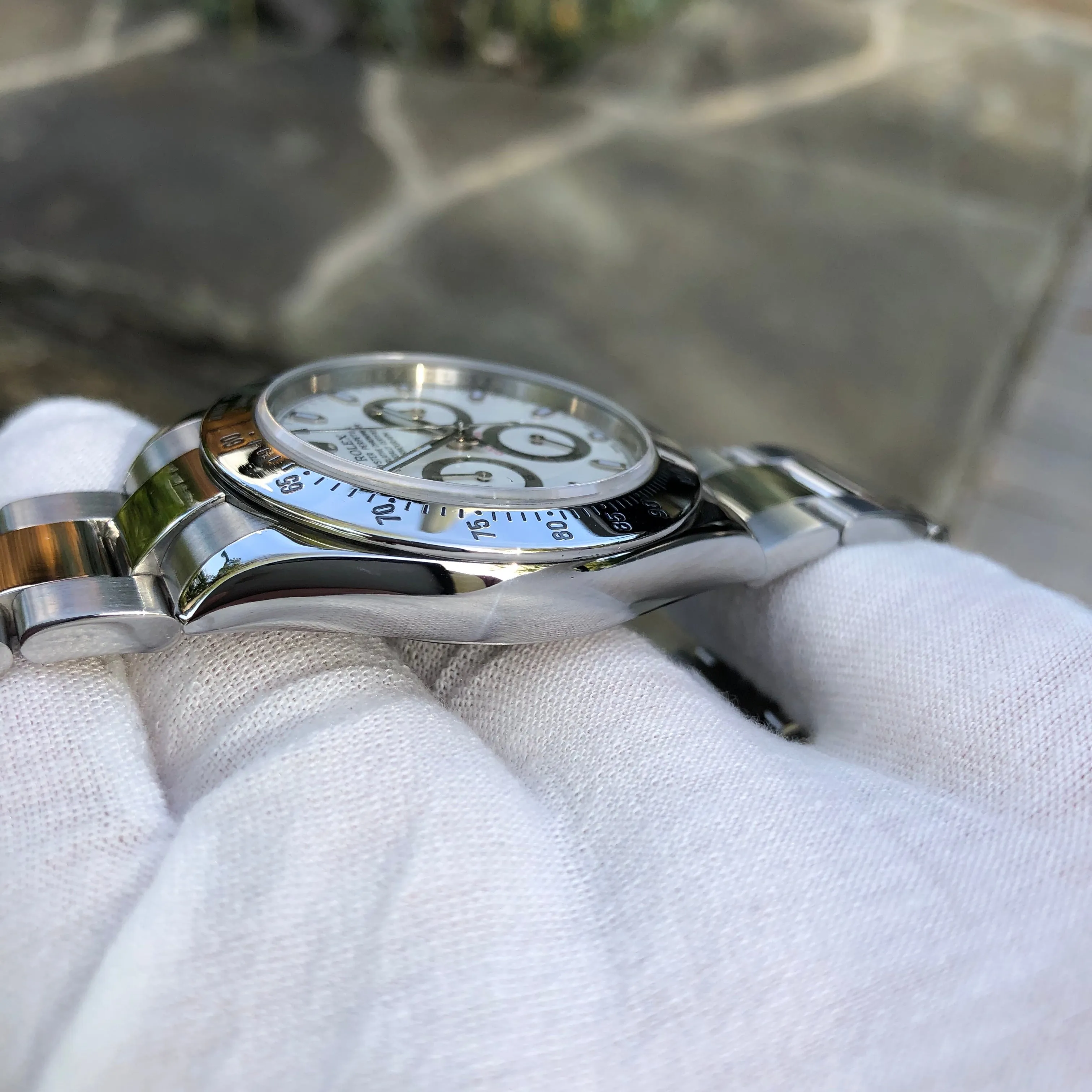 2008 Rolex Daytona Cosmograph 116520 White Steel Automatic Chronograph Rehaut Box Papers