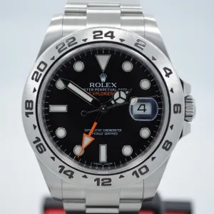 2010 Rolex Explorer II 216570 Stainless Steel Automatic Watch Box Papers