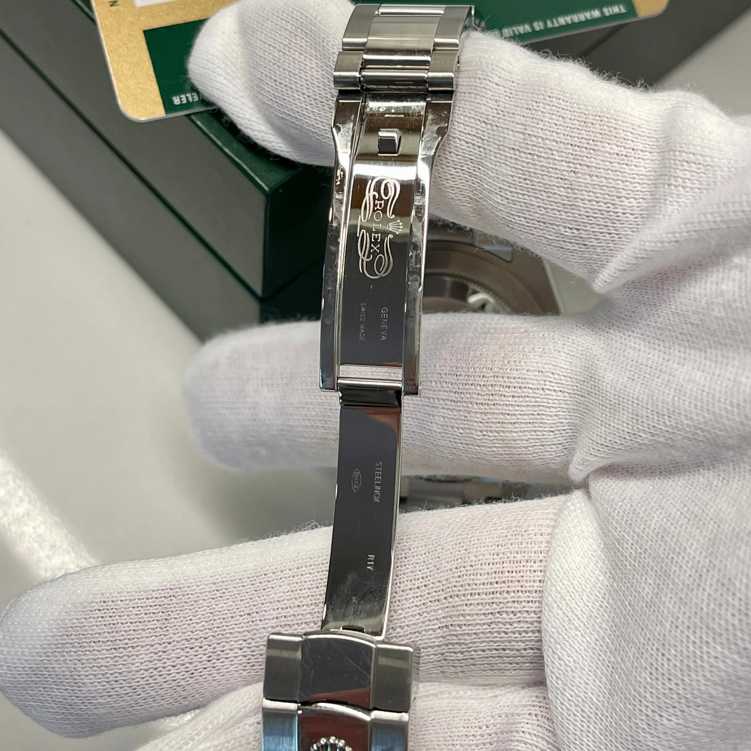 2014 Rolex Datejust II 116334 Rhodium Arabic Fluted 18K Steel Oyster 41mm Wristwatch Box Papers