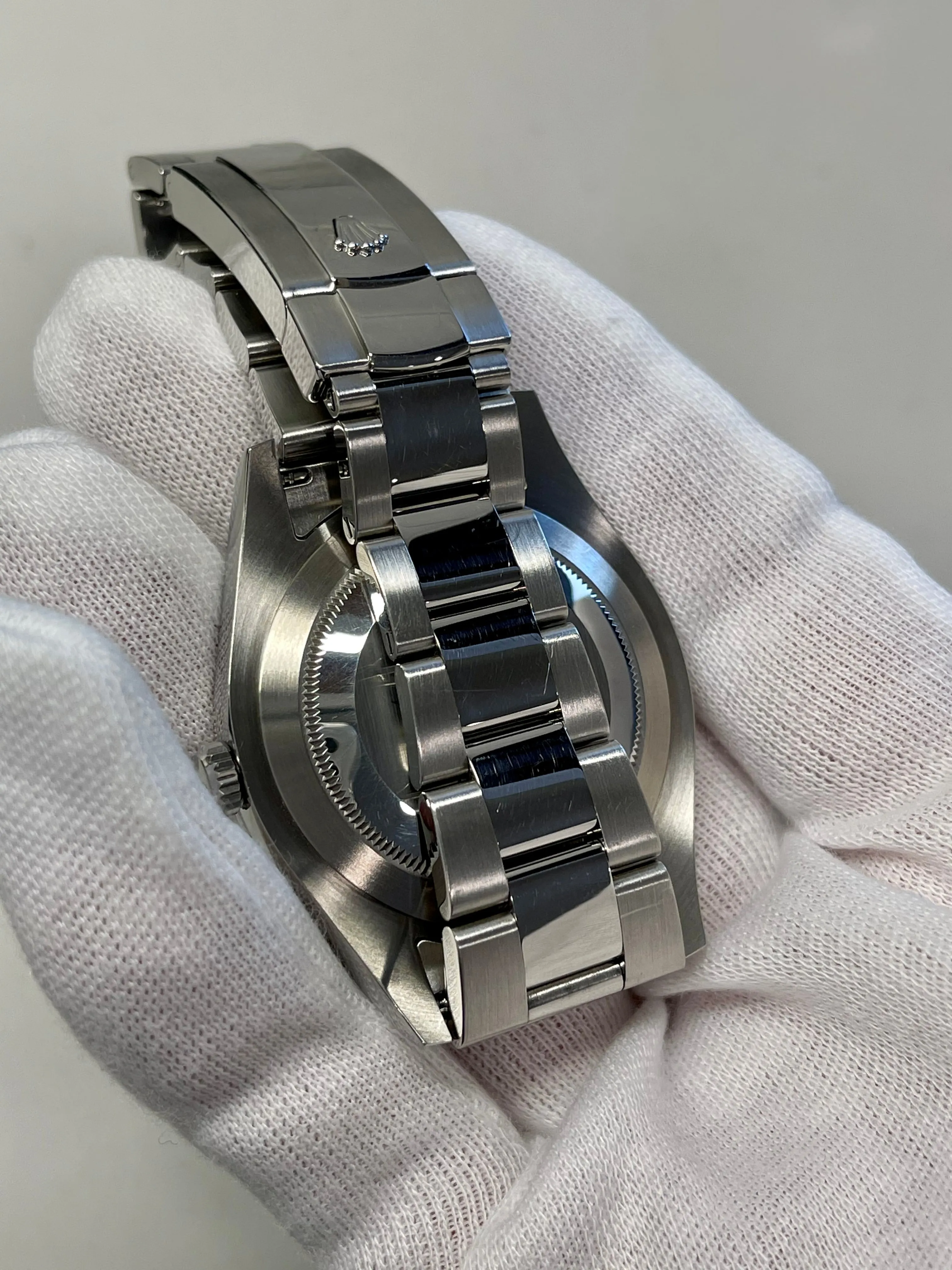 2014 Rolex Datejust II 116334 Rhodium Arabic Fluted 18K Steel Oyster 41mm Wristwatch Box Papers