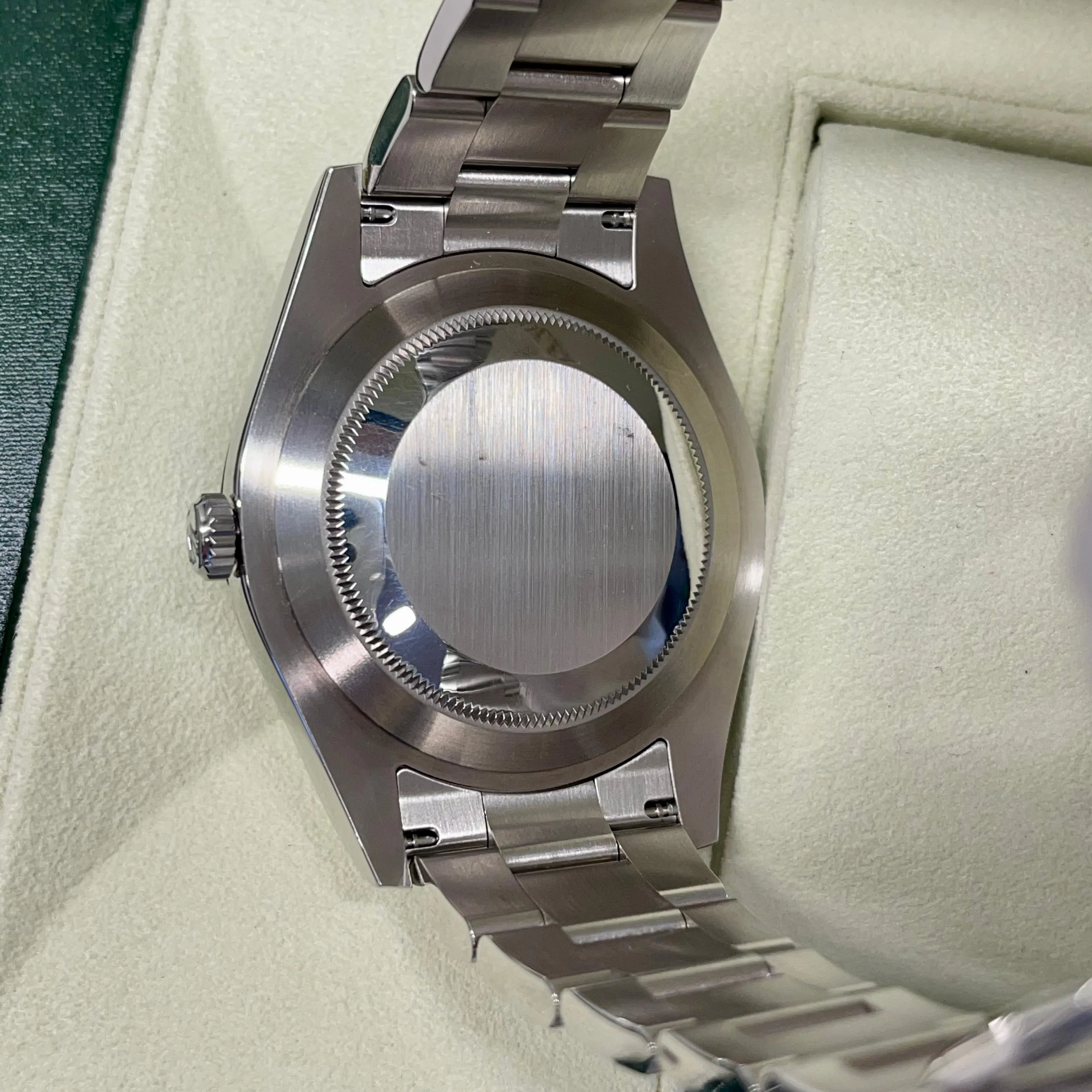 2014 Rolex Datejust II 116334 Rhodium Arabic Fluted 18K Steel Oyster 41mm Wristwatch Box Papers