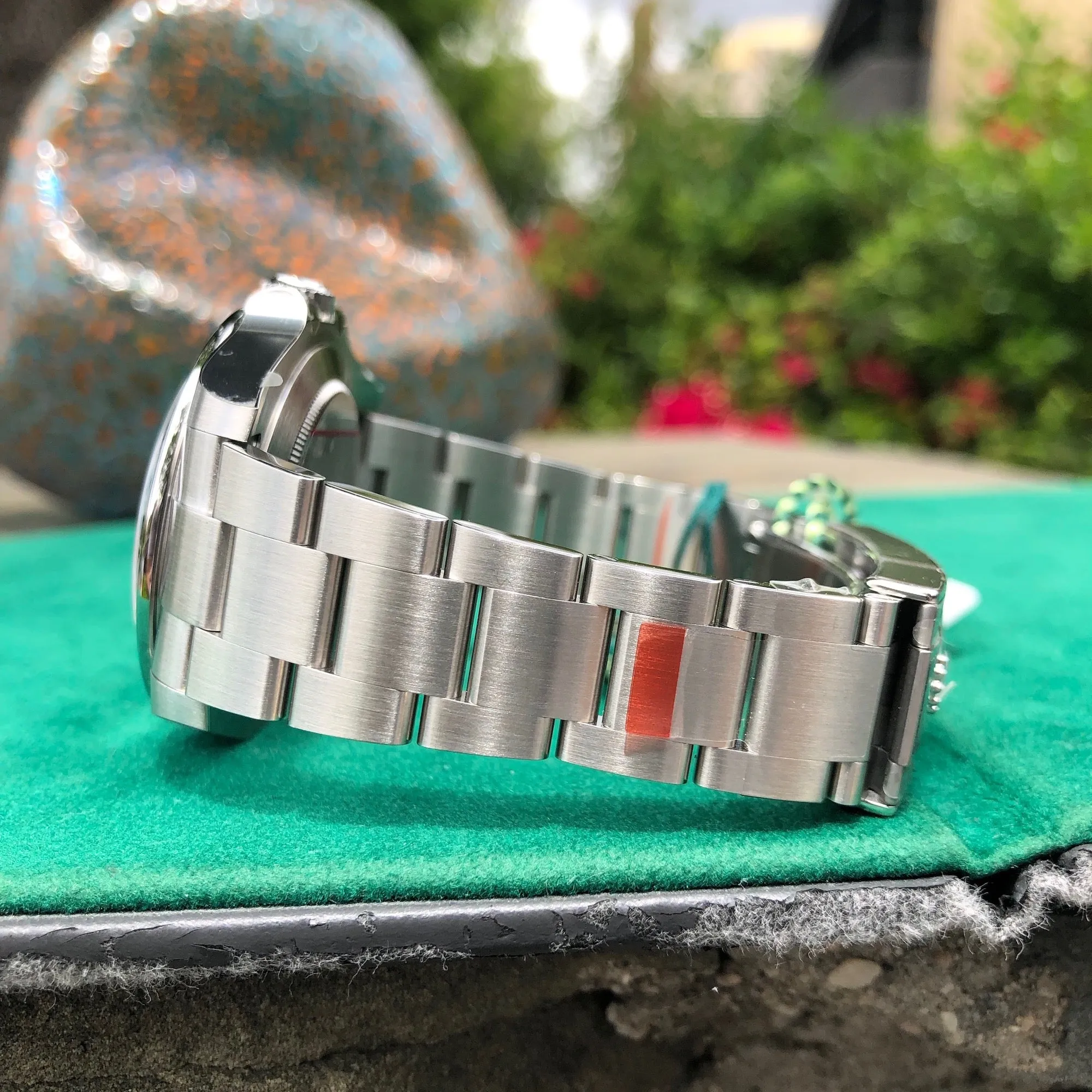 2018 Rolex Explorer II 216570 White Steel GMT Oyster Perpetual Wristwatch Box Papers Unworn