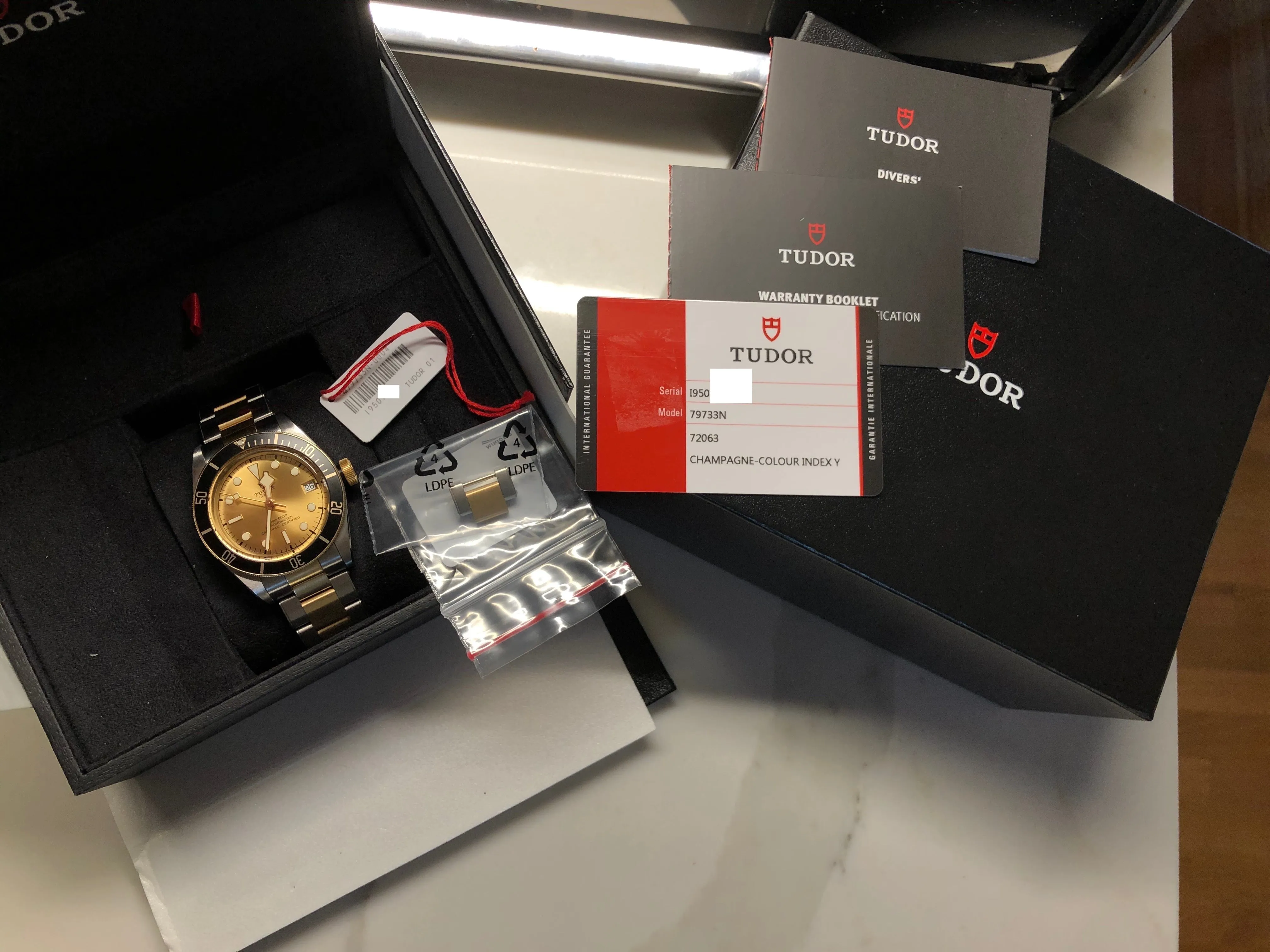 2020 Tudor Heritage Black Bay 79733N Bay Two Tone Steel Gold Automatic 41mm Men's Wristwatch