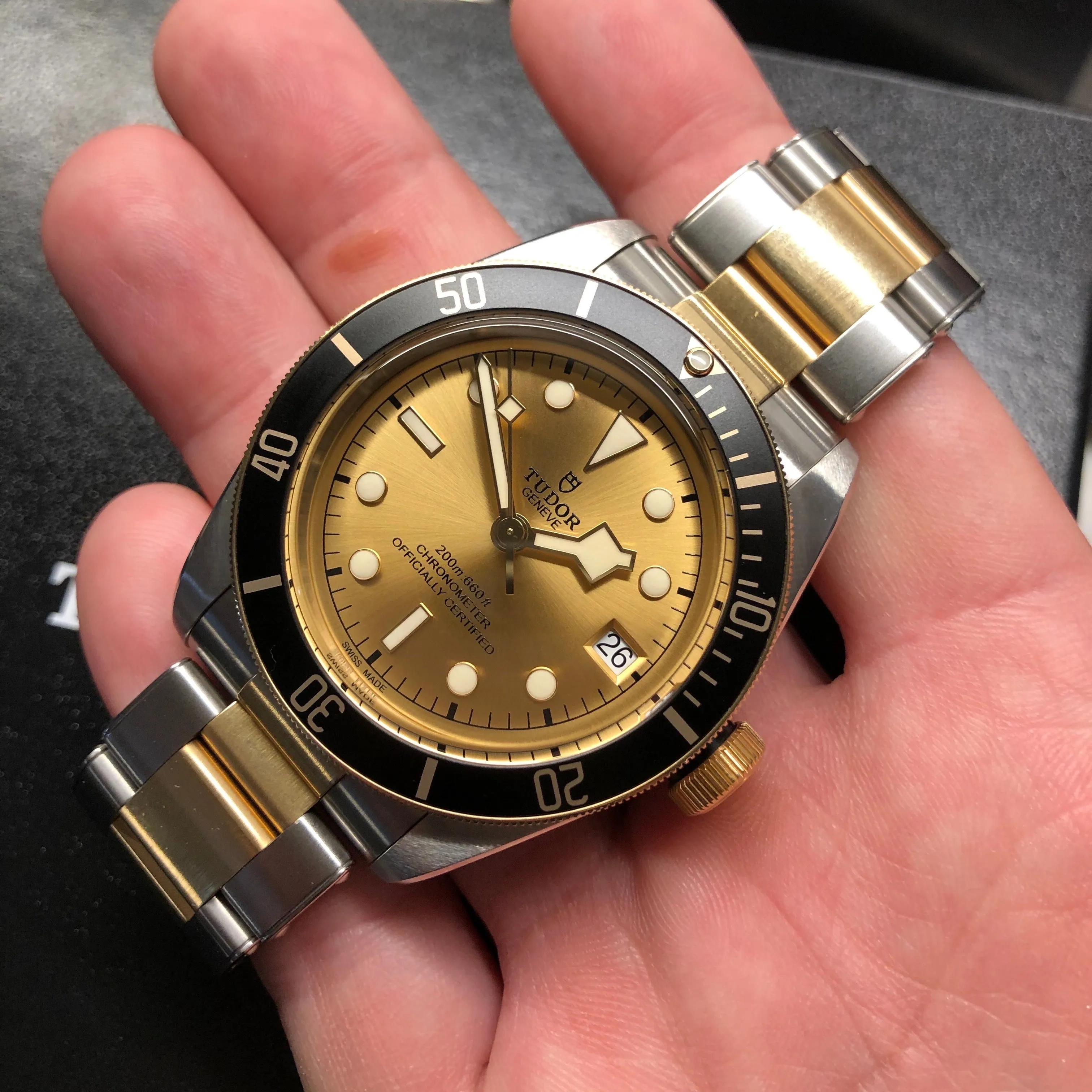 2020 Tudor Heritage Black Bay 79733N Bay Two Tone Steel Gold Automatic 41mm Men's Wristwatch