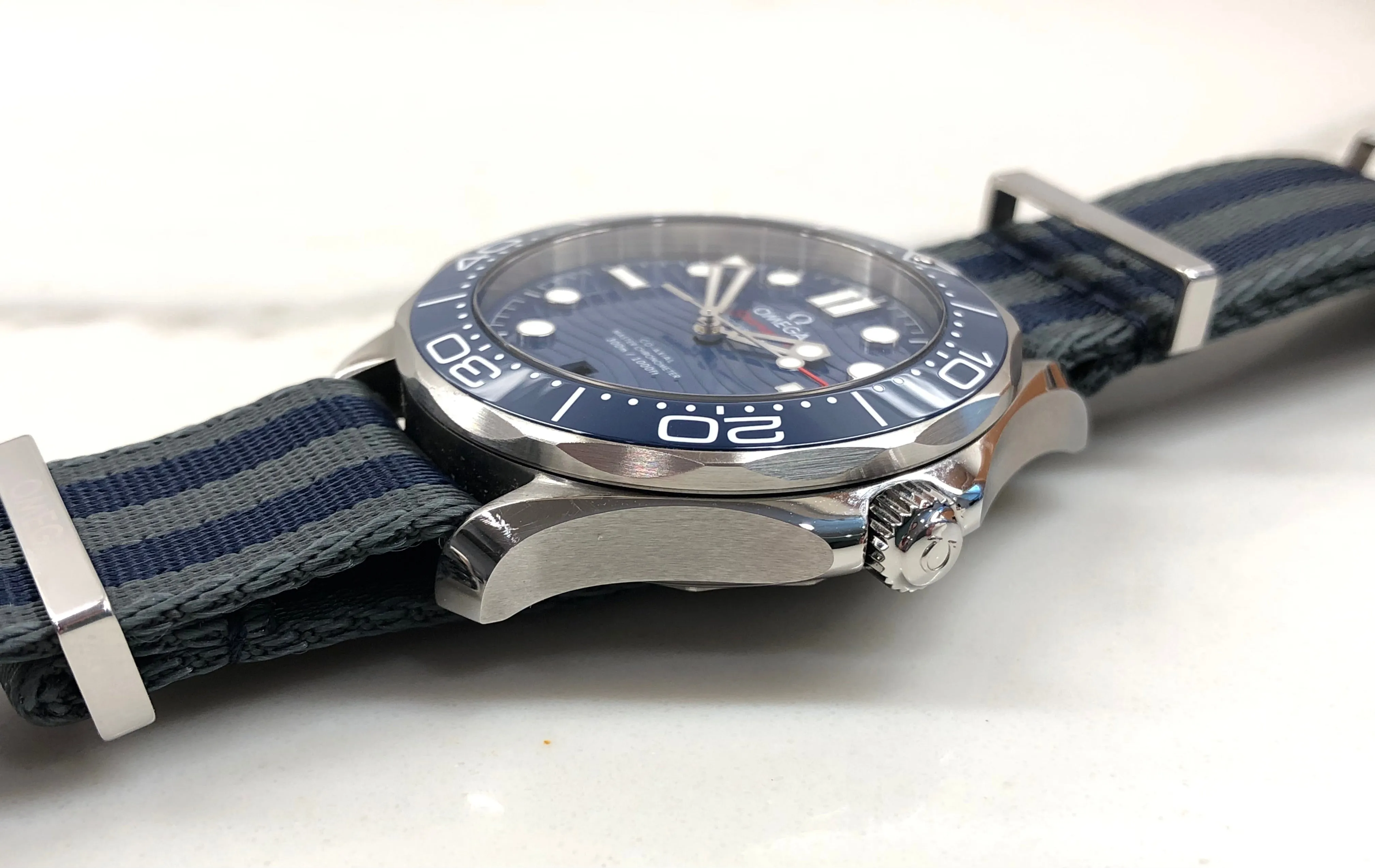 2022 OMEGA Seamaster 300M Co-Axial Master Chronometer 210.30.42.20.03.001 Blue Dial Wristwatch with Box and Papers