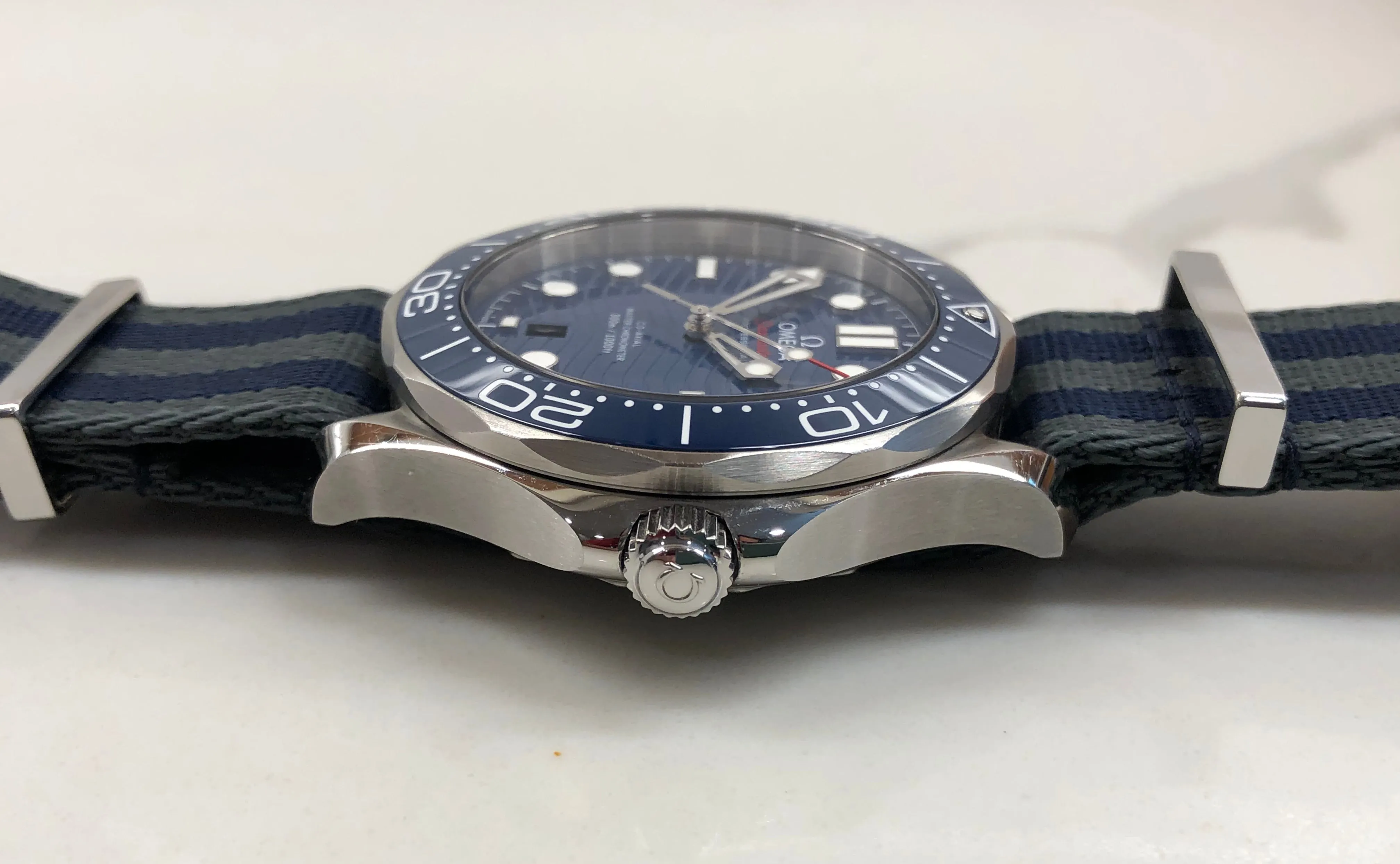 2022 OMEGA Seamaster 300M Co-Axial Master Chronometer 210.30.42.20.03.001 Blue Dial Wristwatch with Box and Papers