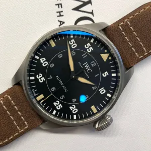 2023 IWC Big Pilot Spitfire 43 IW329701 Titanium Automatic Black Dial Men's Watch with Box and Papers Unworn
