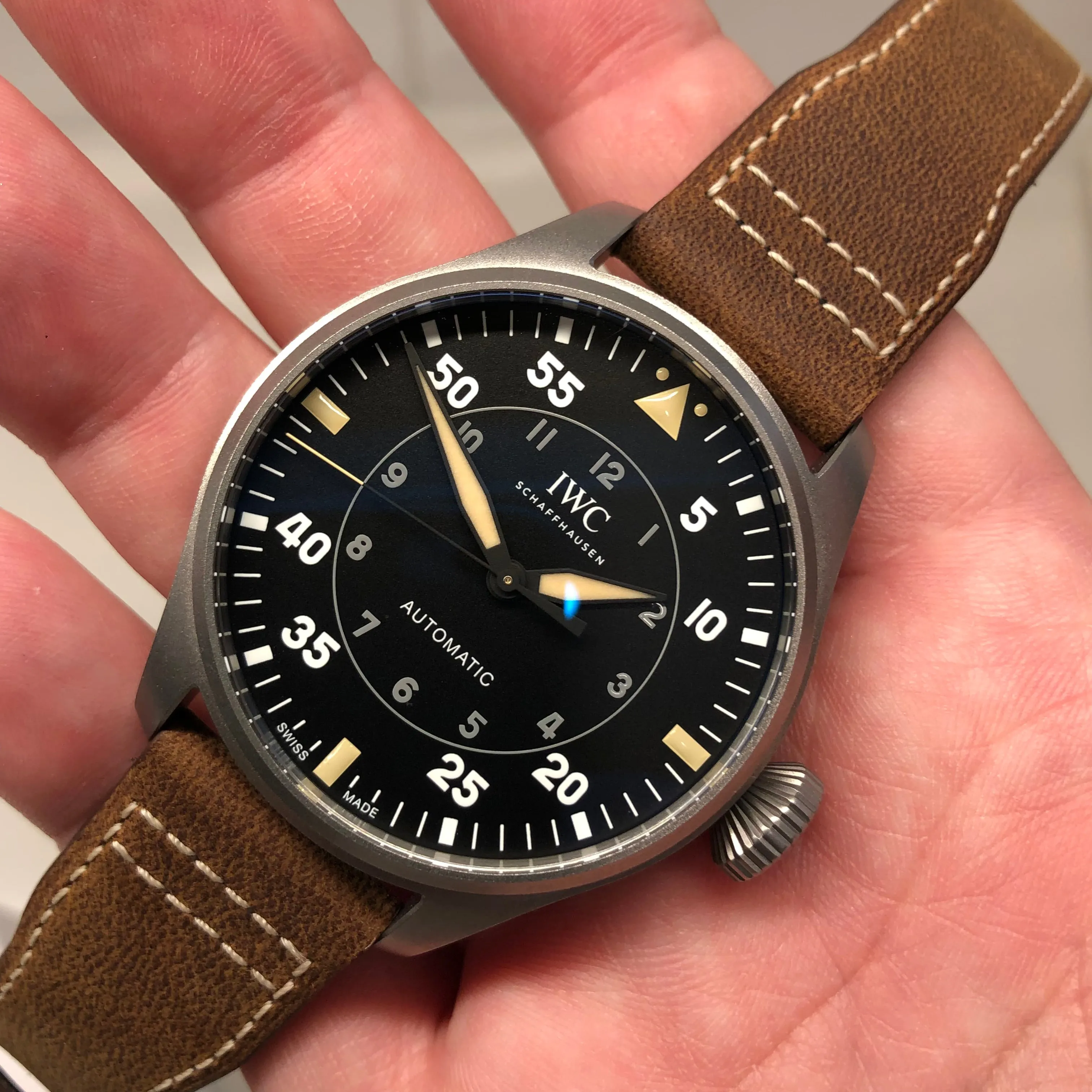 2023 IWC Big Pilot Spitfire 43 IW329701 Titanium Automatic Black Dial Men's Watch with Box and Papers Unworn
