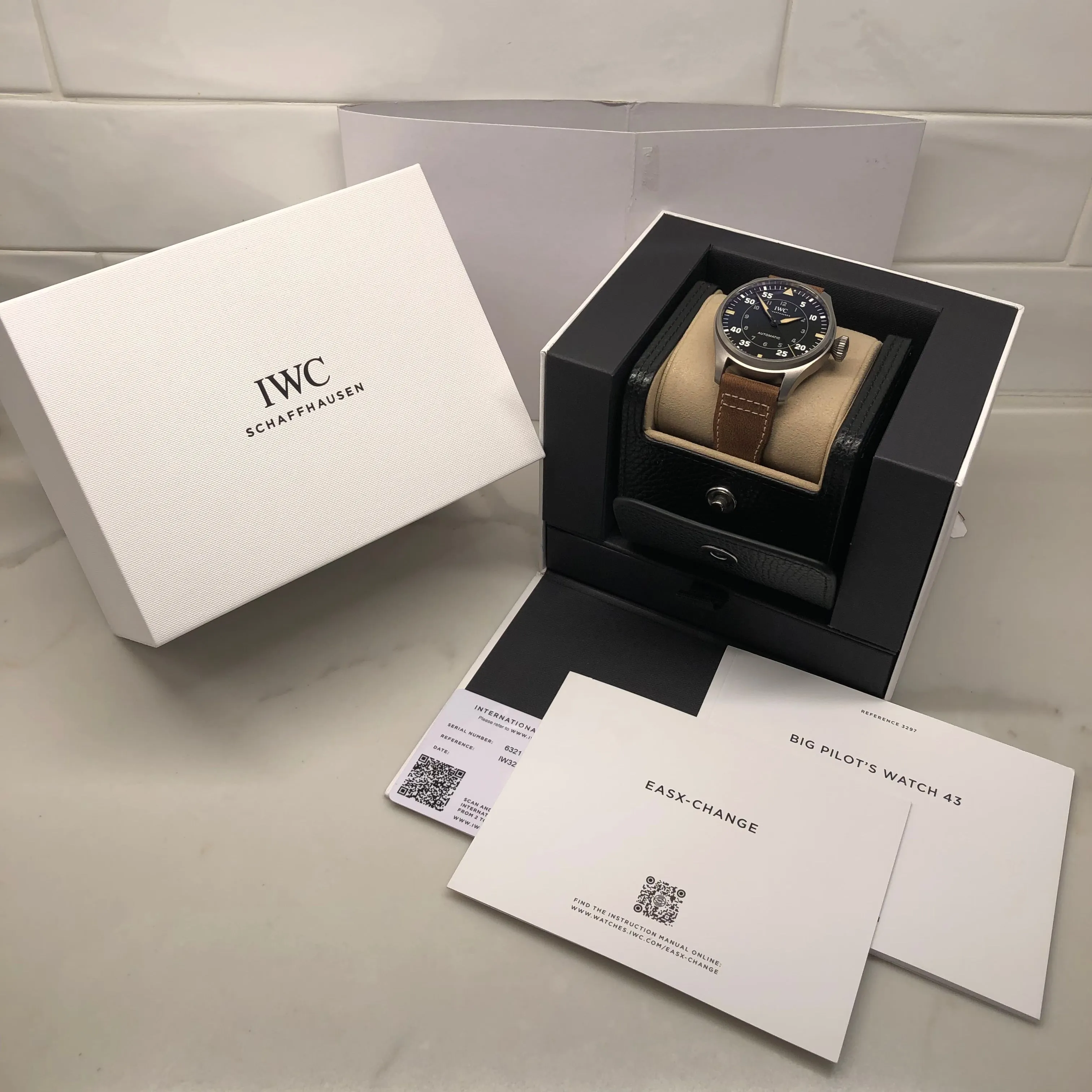 2023 IWC Big Pilot Spitfire 43 IW329701 Titanium Automatic Black Dial Men's Watch with Box and Papers Unworn