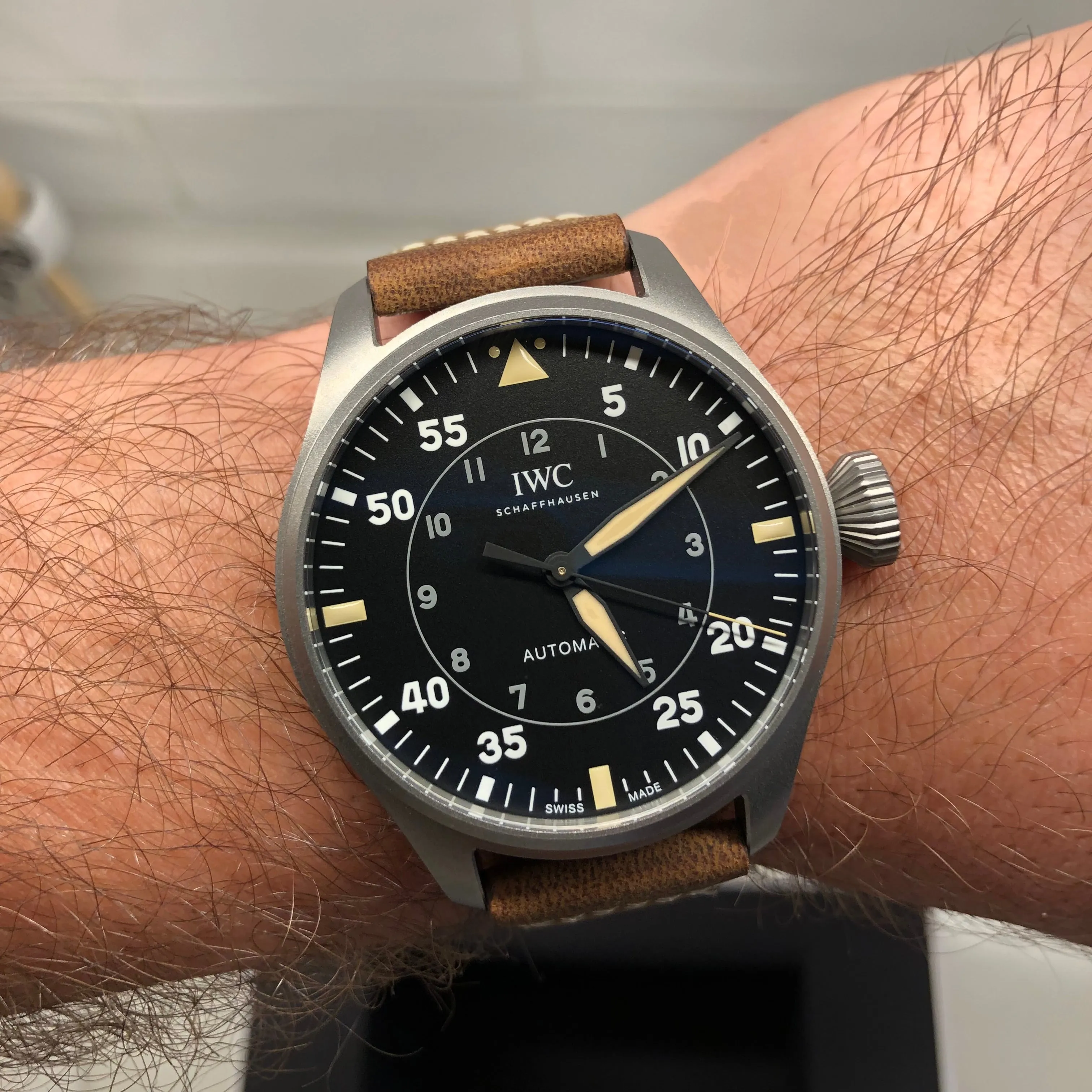 2023 IWC Big Pilot Spitfire 43 IW329701 Titanium Automatic Black Dial Men's Watch with Box and Papers Unworn