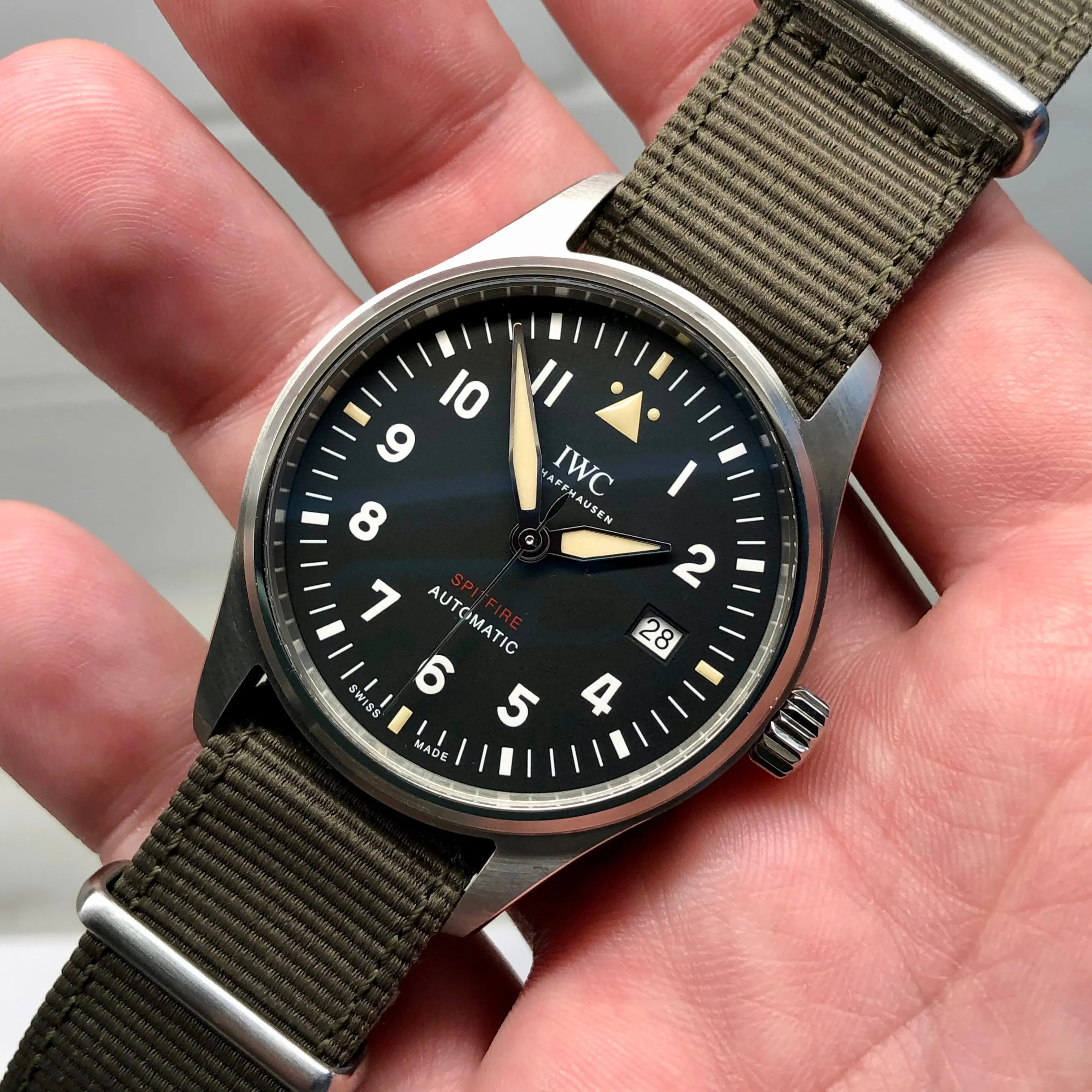 2023 IWC Pilot IW326801 Spitfire Automatic Black Dial Men's Wristwatch with Box and Papers Unworn