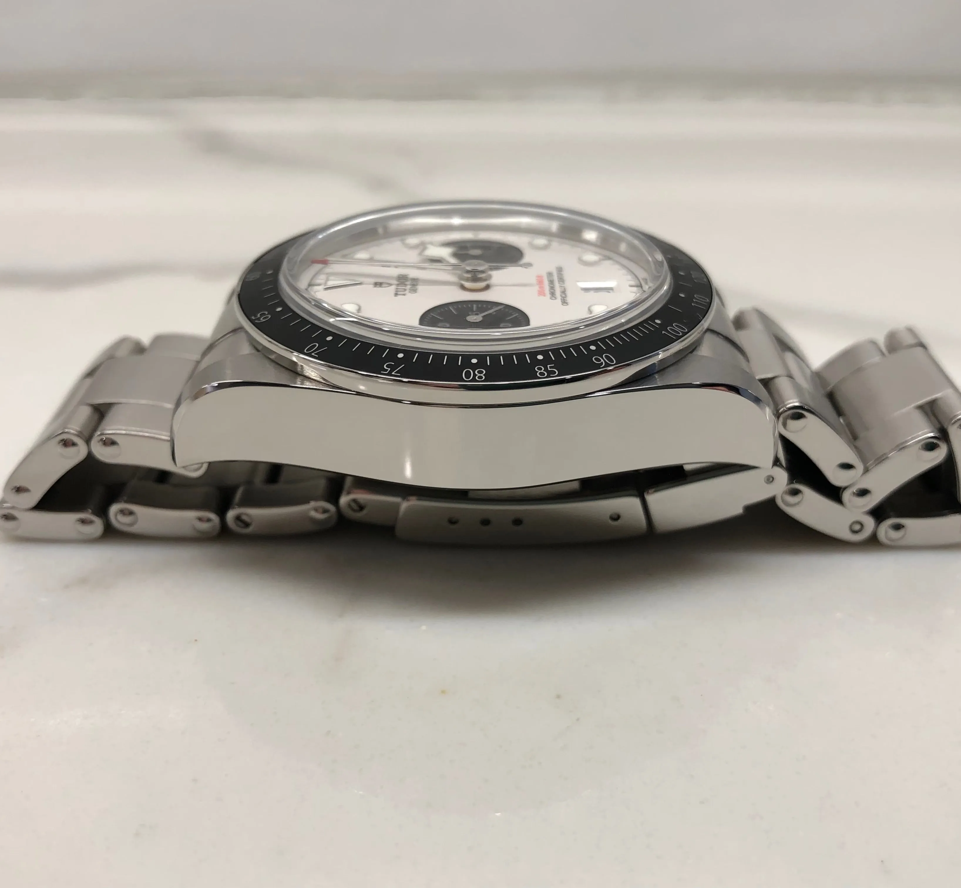 2023 Tudor Black Bay Chrono 79360N White Panda Chronograph Wristwatch with Box and Papers