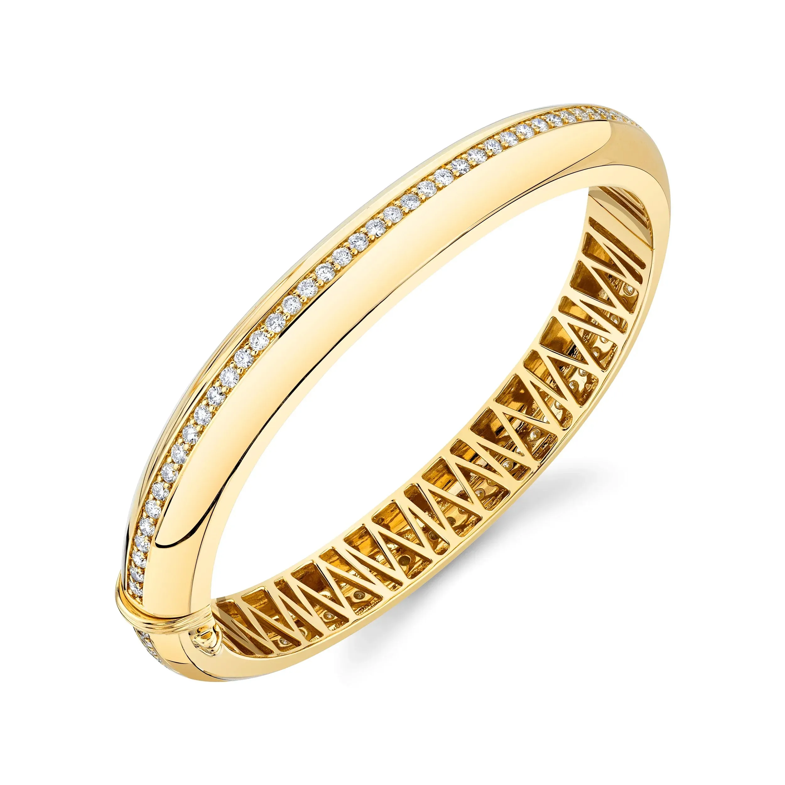 2.87ctw Diamond Orb Split Hinged Bracelet