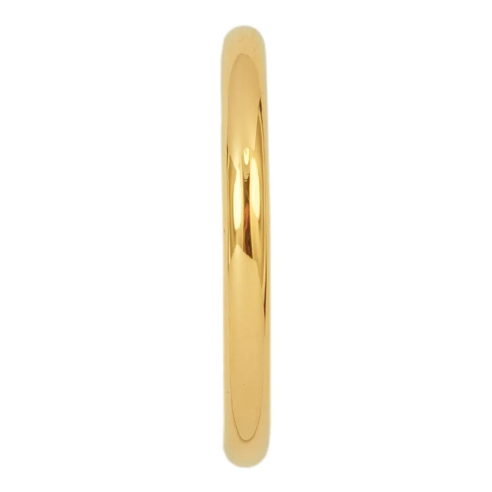 2mm Wide x 1.7mm Thick, 14k Yellow Gold Half Round Wedding Band, Polished