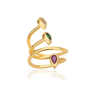3 Layer Stone Ring