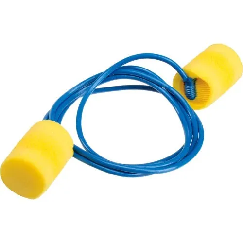 3M E-A-R Classic Earplugs with Cord, 311-1101, Poly Bag, 200 Pair/Box