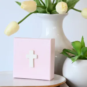 4"x4" Clay Cross Canvas Pink