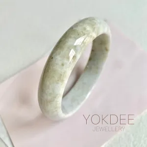 58.4mm A-Grade Natural Light Yellowish Brown Modern Round Bangle No. 600169