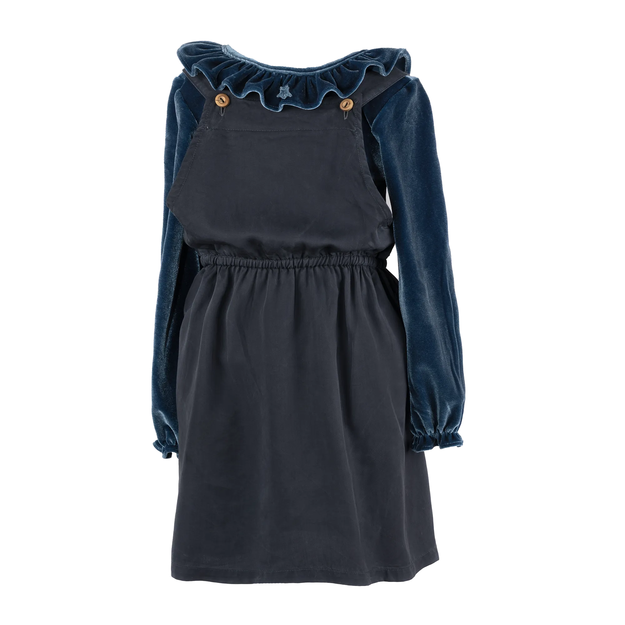 [6y] Buho Barcelona Dugaree Dress - Charcoal