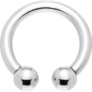 8 Gauge 5/8 Internally Threaded Steel Horseshoe Circular Barbell