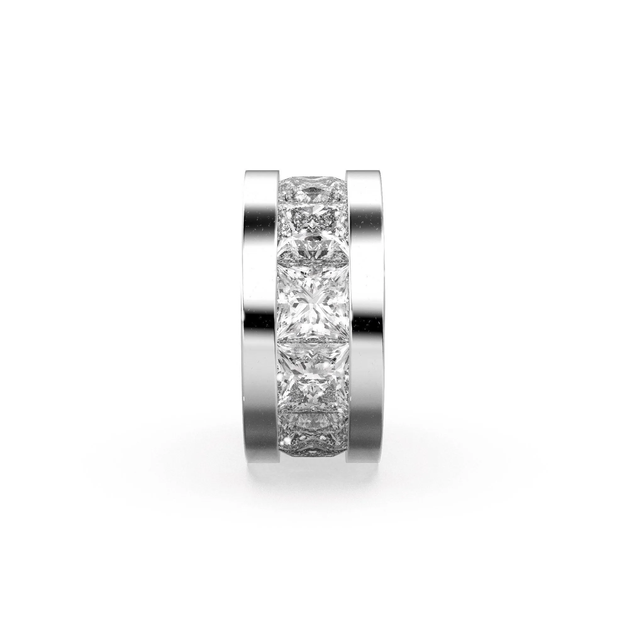 8mm Square Diamond Eternity Rondelle Wheel 18k Solid Yellow Gold Bead Finding Spacer / Gold Rondelle Bead / Real Diamond Gold 14k Findings