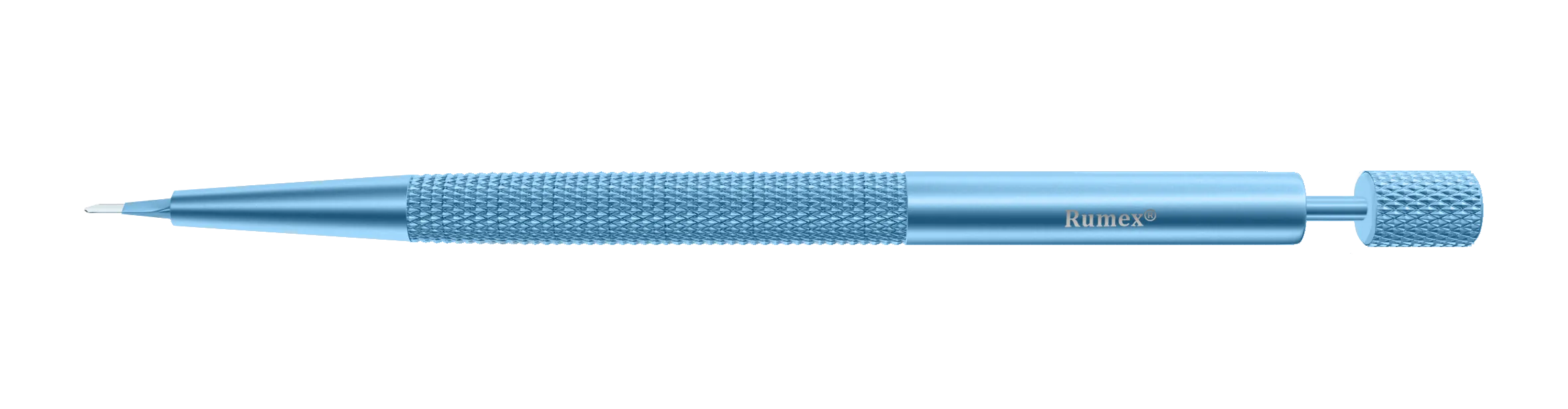 999R 6-10/6-051 Side-Port Diamond Knife, 30° Single-Edge Blade, 1.00 mm, Straight, Length 120 mm, Titanium Handle