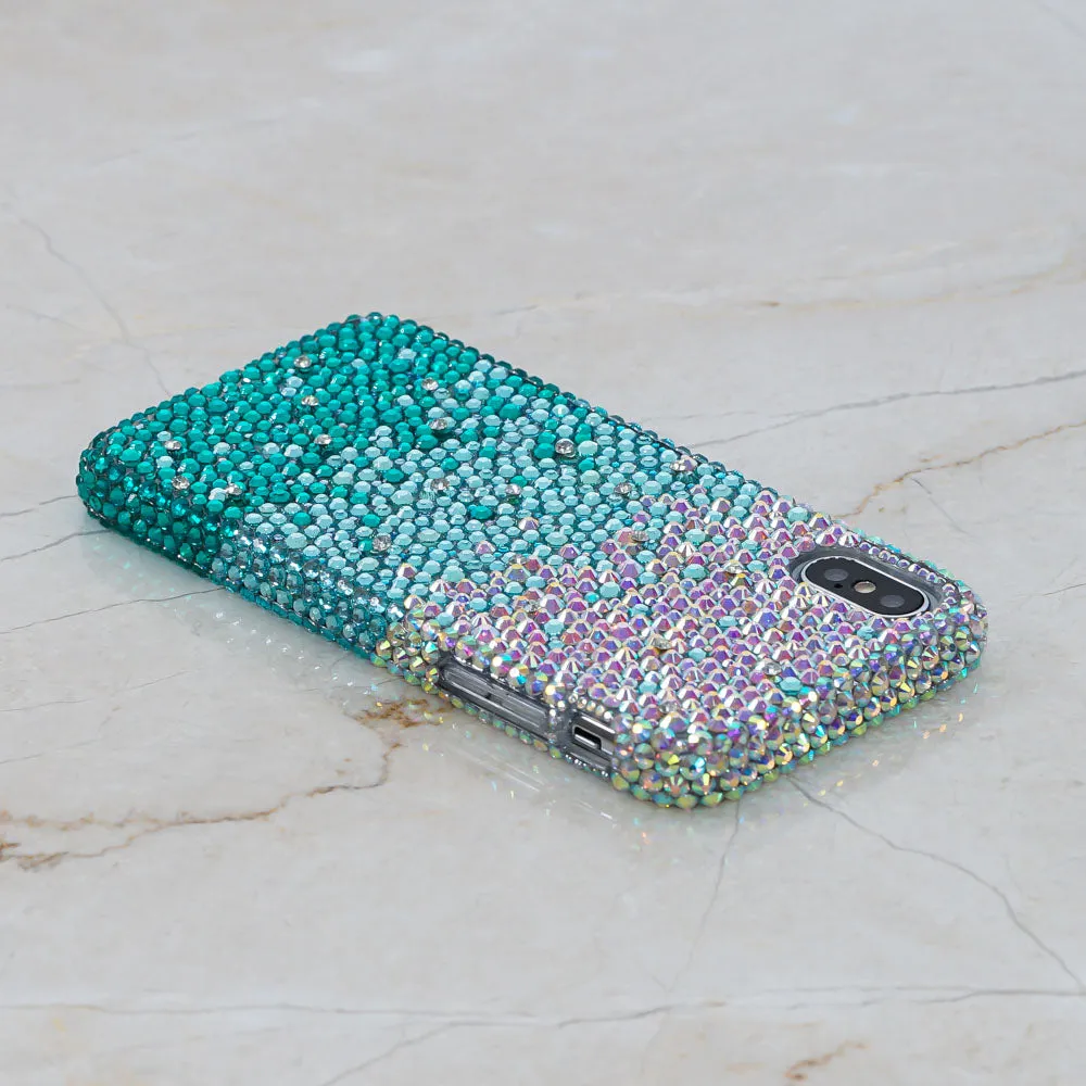 AB faded to Turquoise Crystals Design (style 925)