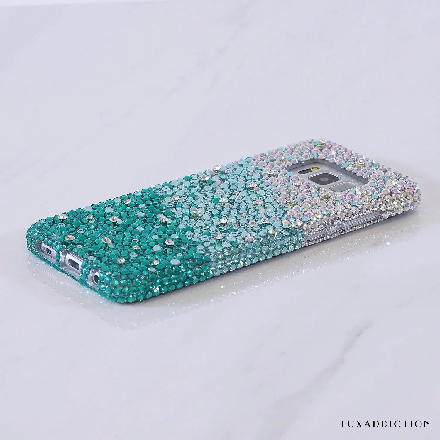 AB faded to Turquoise Crystals Design (style 925)