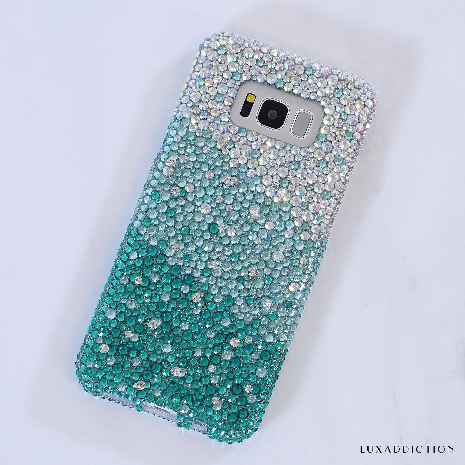 AB faded to Turquoise Crystals Design (style 925)