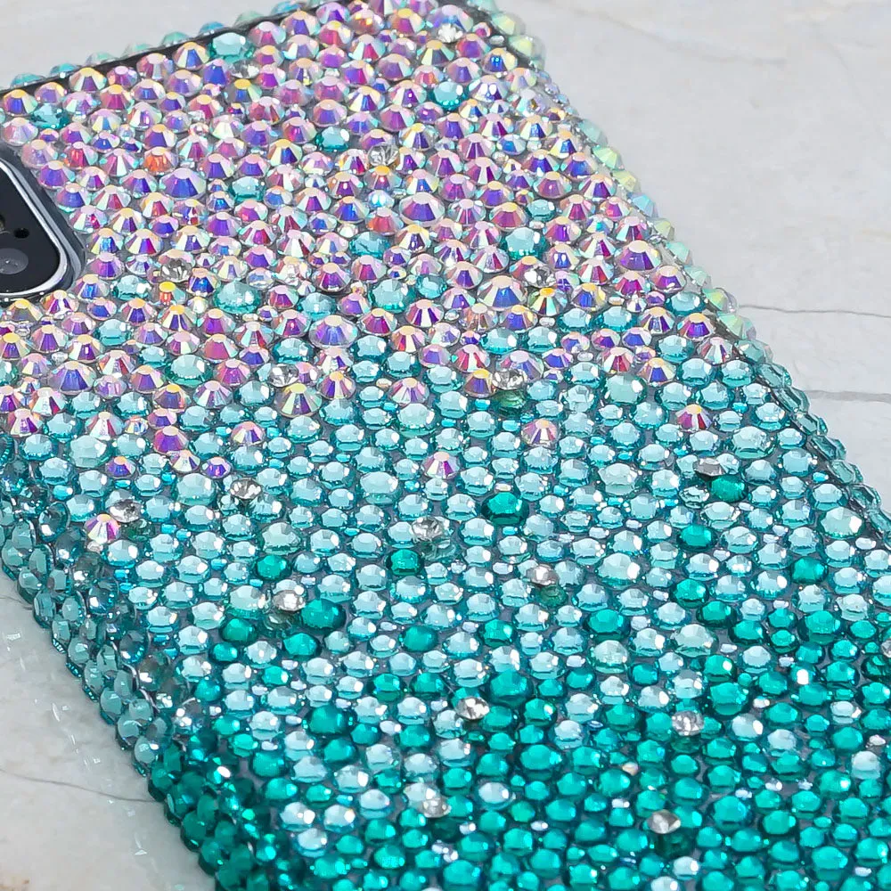 AB faded to Turquoise Crystals Design (style 925)