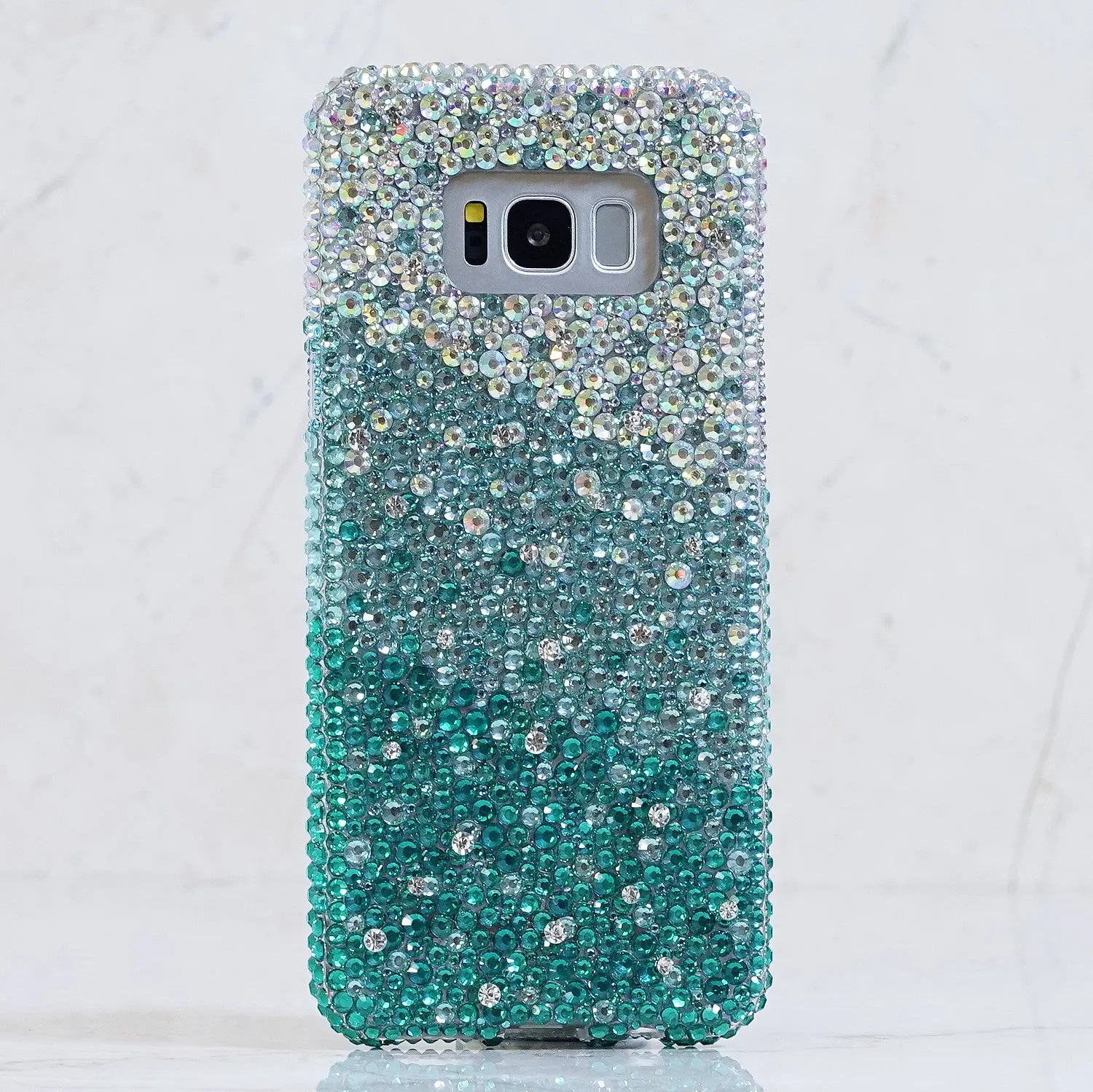 AB faded to Turquoise Crystals Design (style 925)